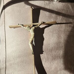 Crucifix Metal Wall Decor Made In West Germany 9"